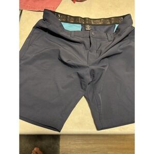 Kyodan 9" Golf Shorts Mens 38 Navy Blue Polyester Stretch Woven Outdoor Mid-Rise